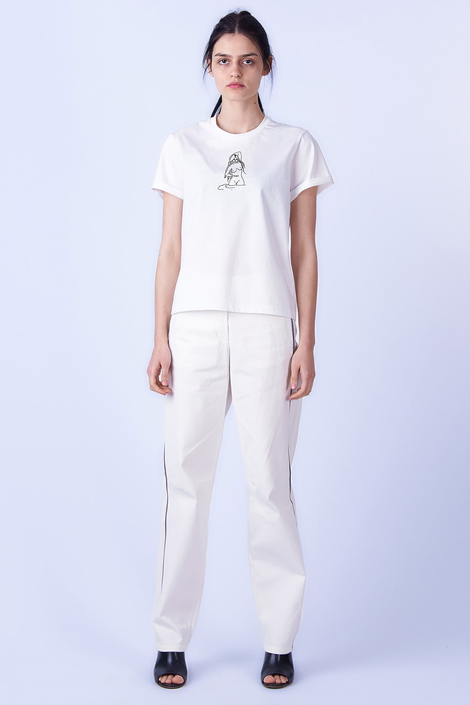 Acephala Ss2019 White T Shirt Print Venus Front