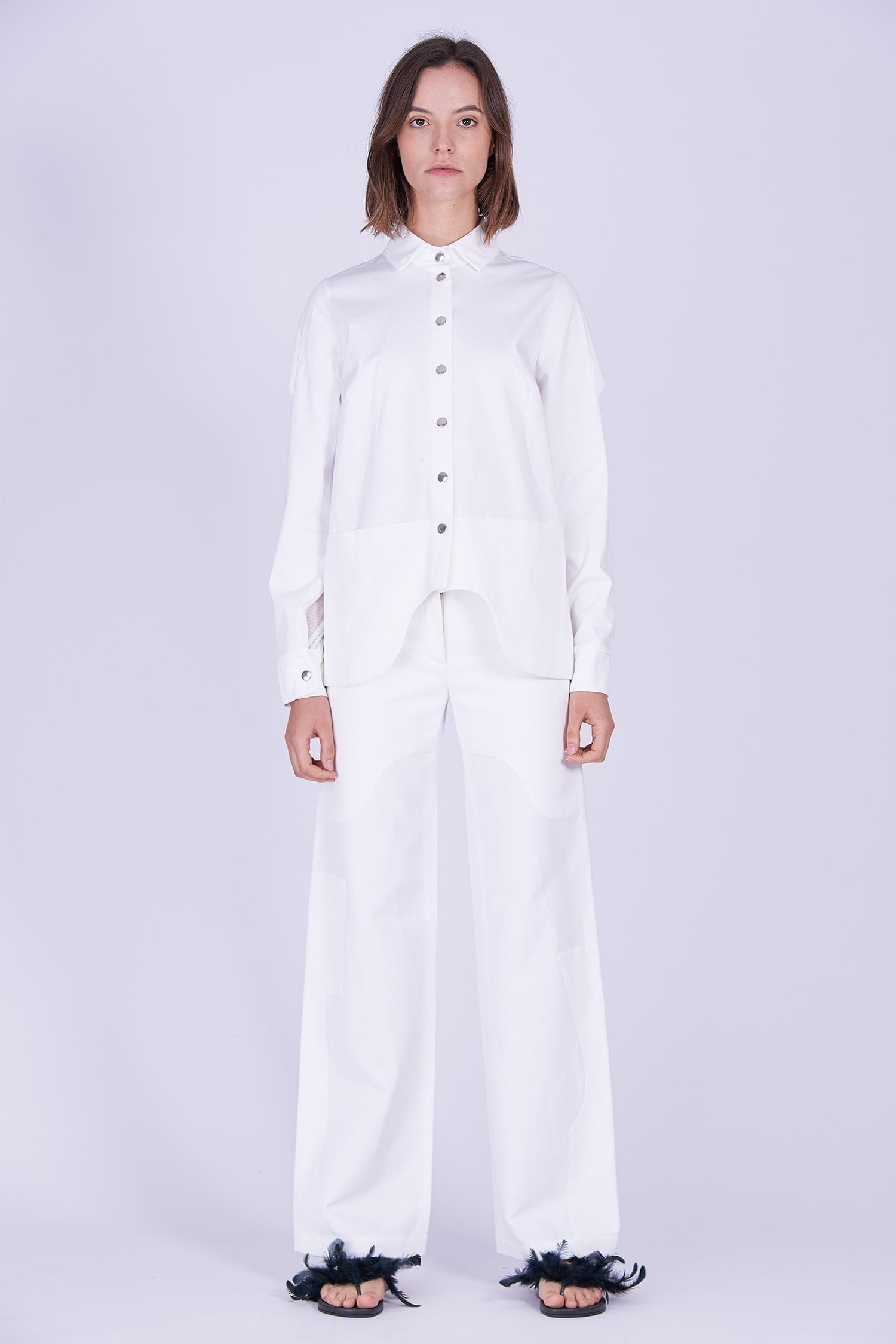 Acephala Ps2020 White Shirt White Trousers Front