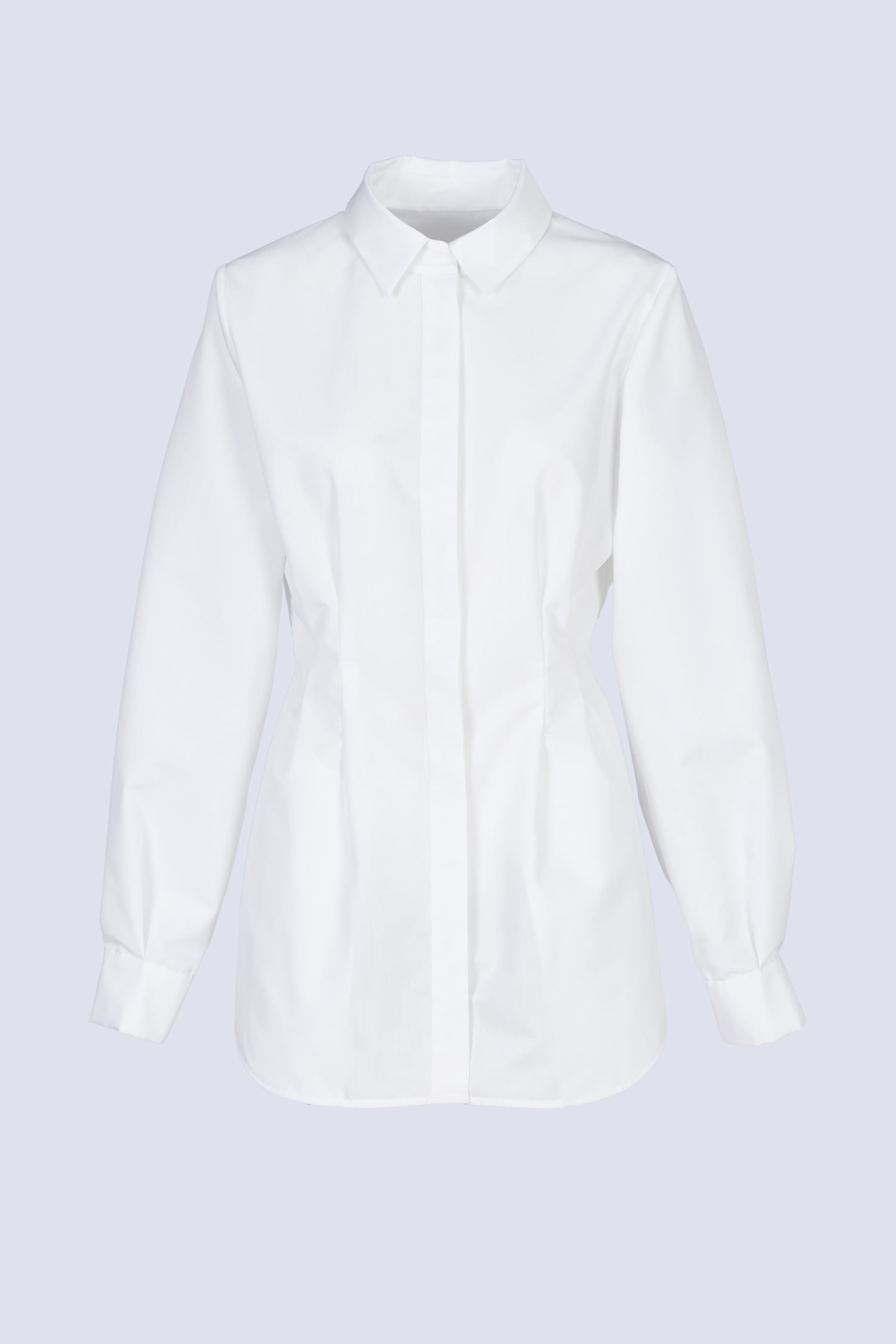 Acephala-SS22-packshot-white-gathered-shirt