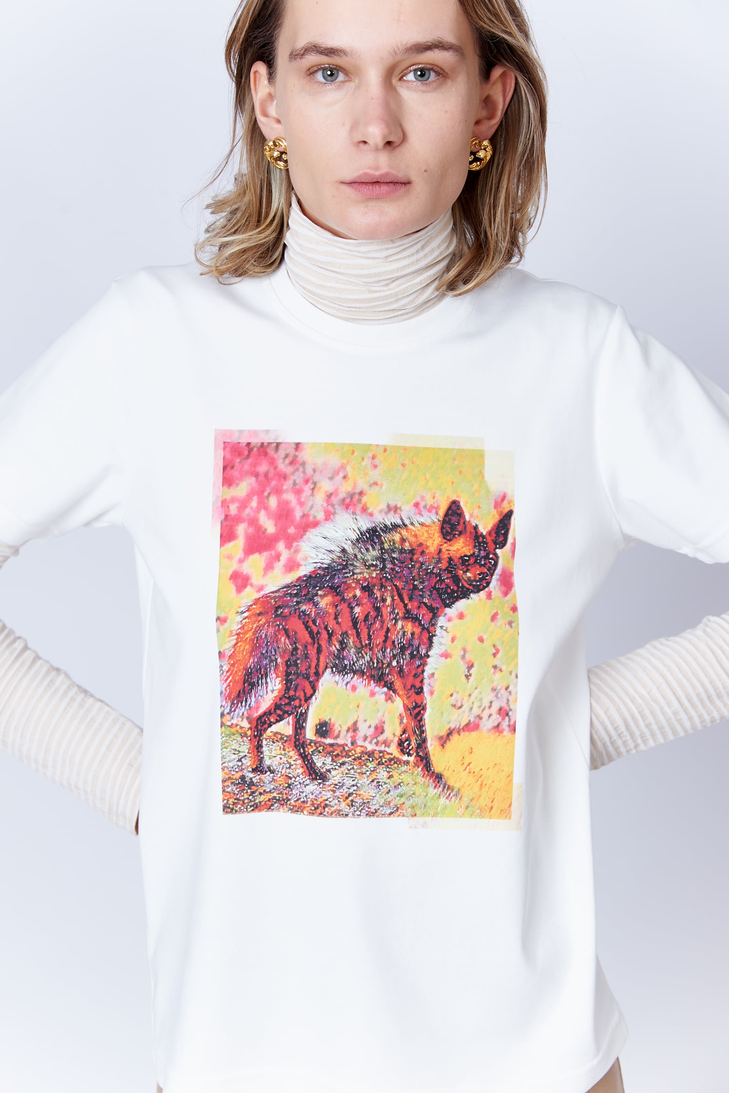 Acephala Fw2022 23 Hyena Print Tshirt 4