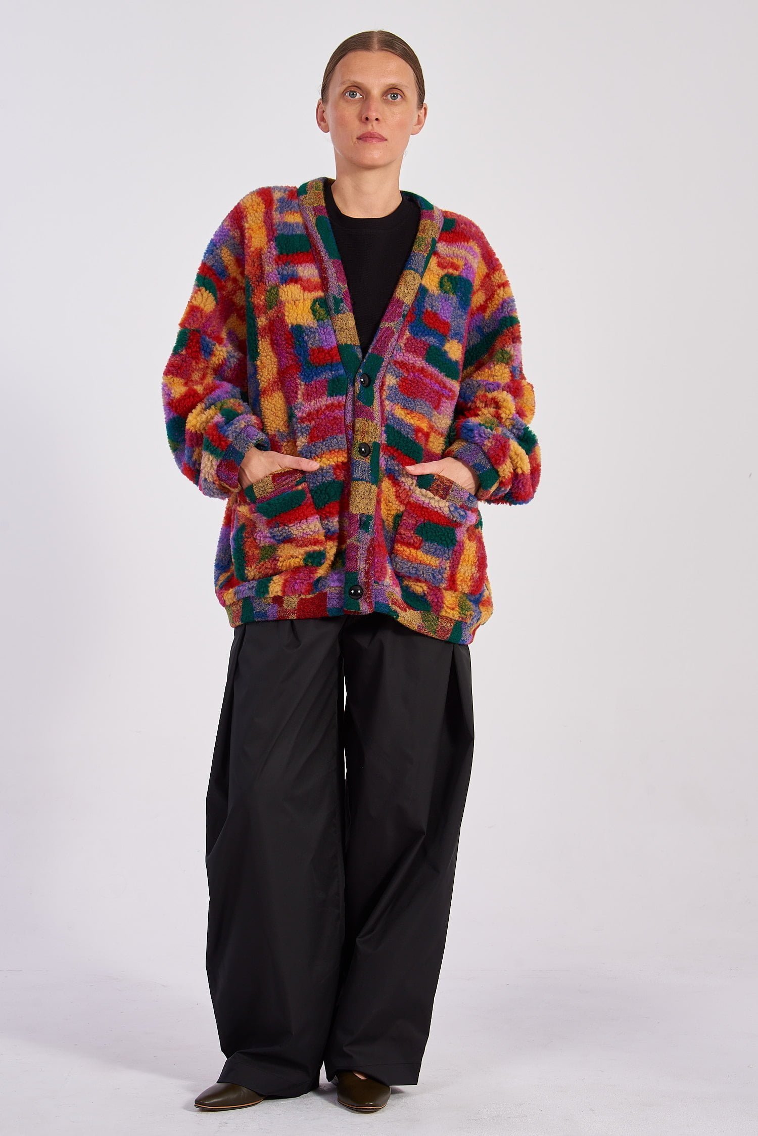 Acephala Fw23 Multicolor Wool Blend Cardigan 002